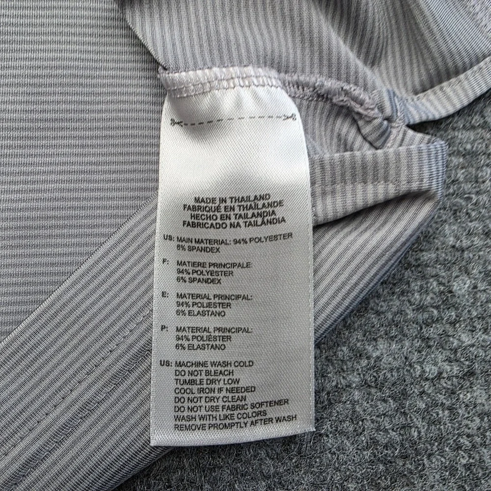 Adidas Golf Shirt Mens XL Gray Striped Polo 2015 US Open Chambers Bay Poly Blend